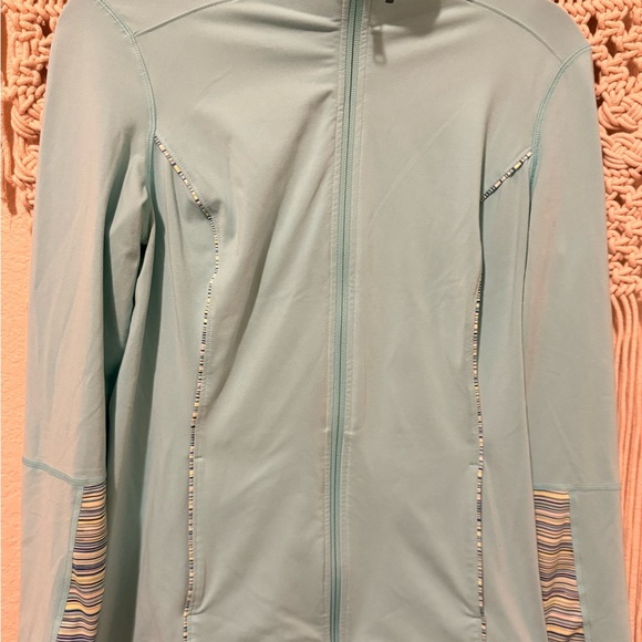 Under Armour Jackets & Blazers - Under Armour Light Blue Women’s Jacket Subtle Stripe Pattern Athletic Outerwear